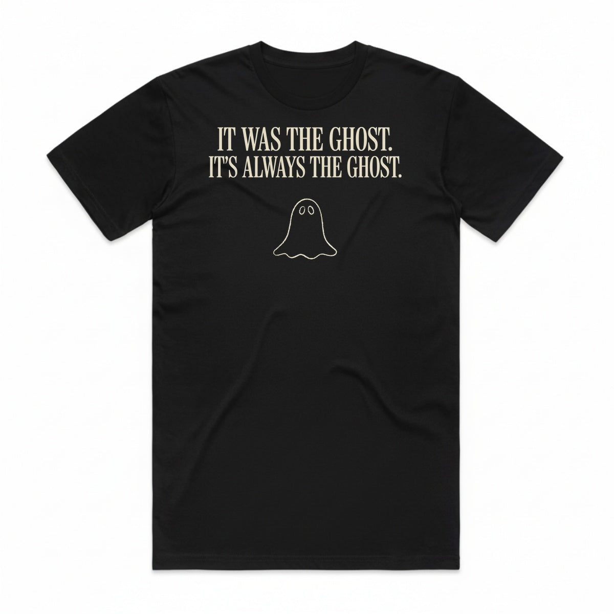 It Was The Ghost T-Shirt - Black Cat
