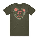 Jesus, Joy of My Heart Christmas Poinsettia T-Shirt