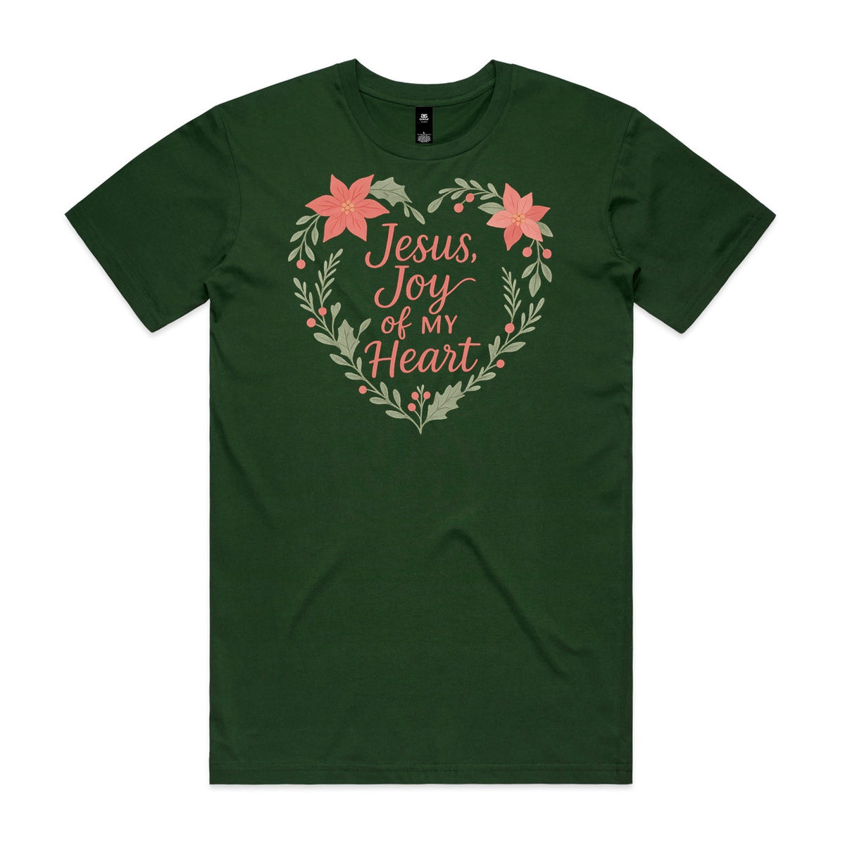 Jesus, Joy of My Heart Christmas Poinsettia T-Shirt