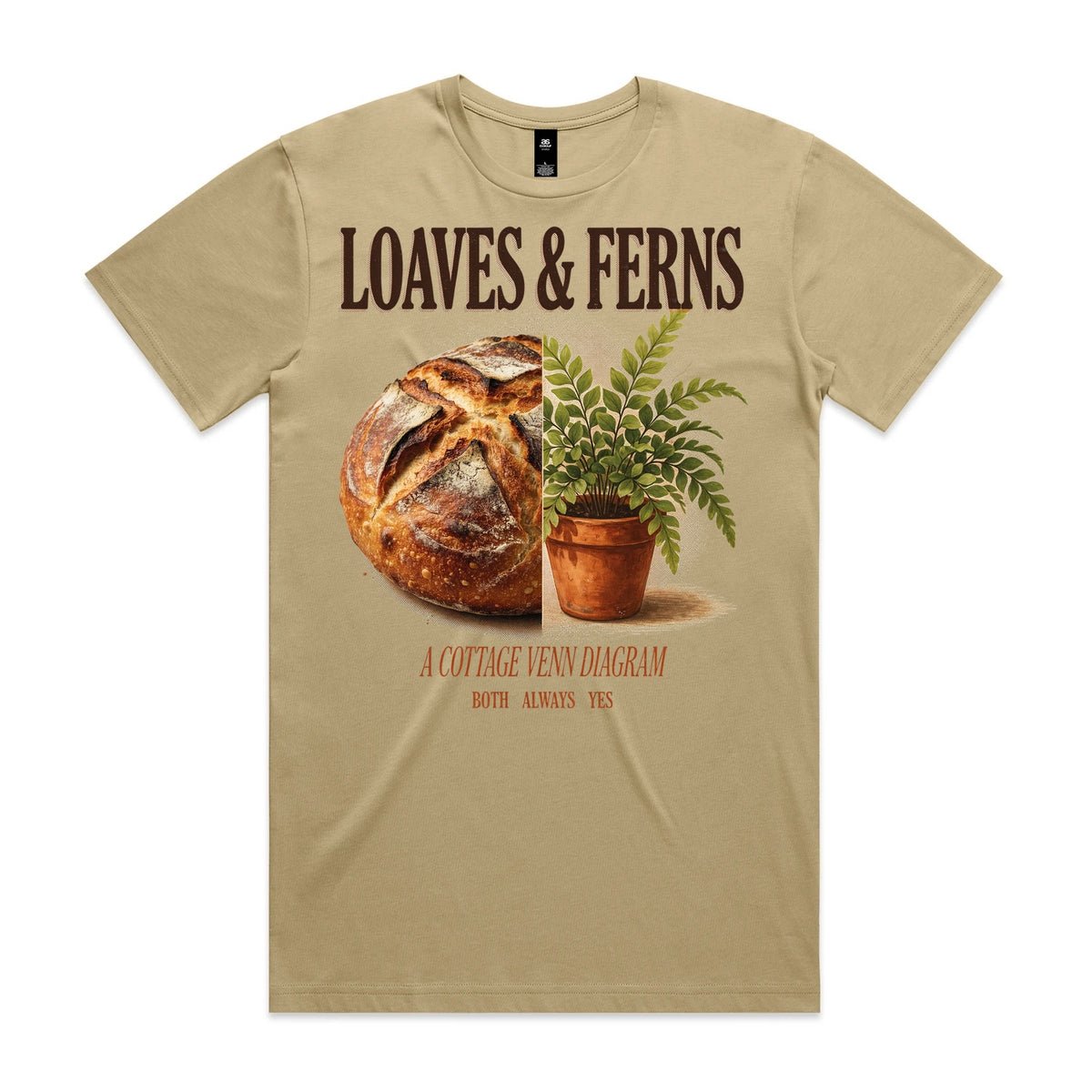 Loaves Ferns T-Shirt - Khaki