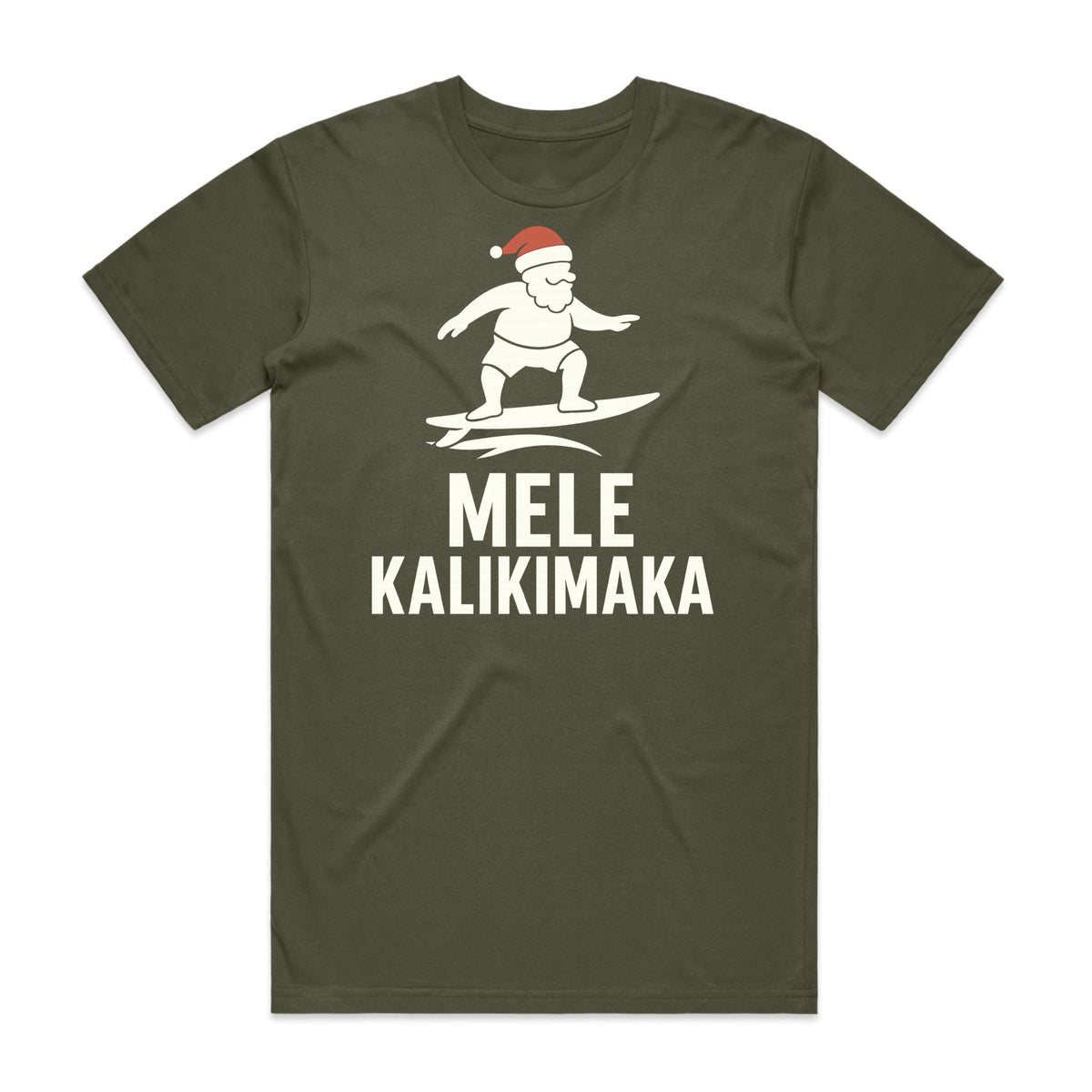 Mele Kalikimaka Surfing Santa T-Shirt