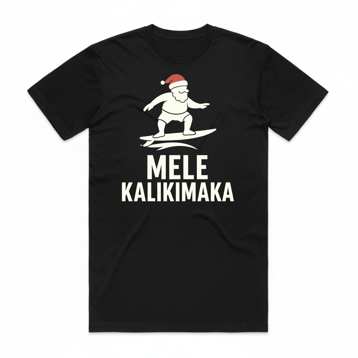 Mele Kalikimaka Surfing Santa T-Shirt