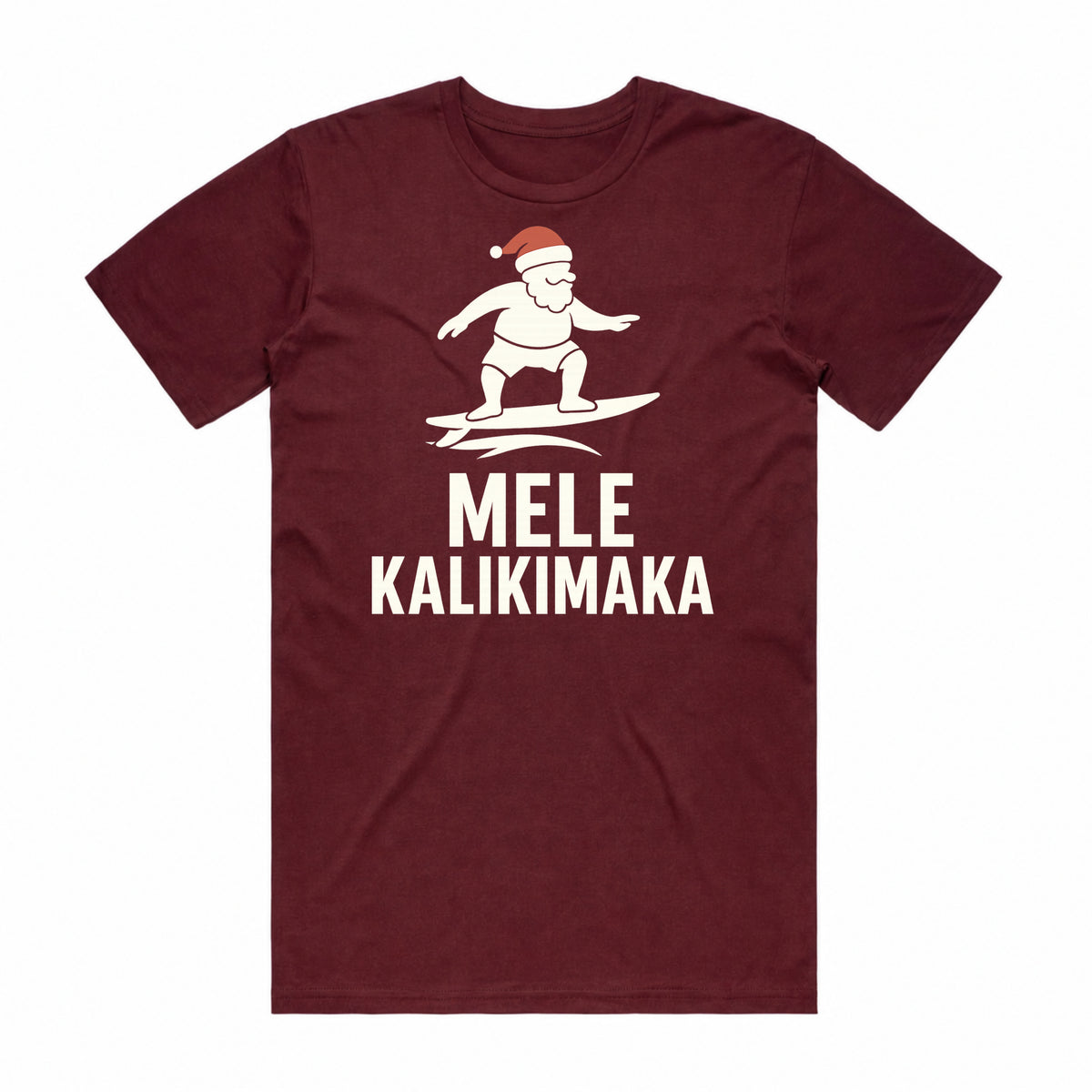Mele Kalikimaka Surfing Santa T-Shirt