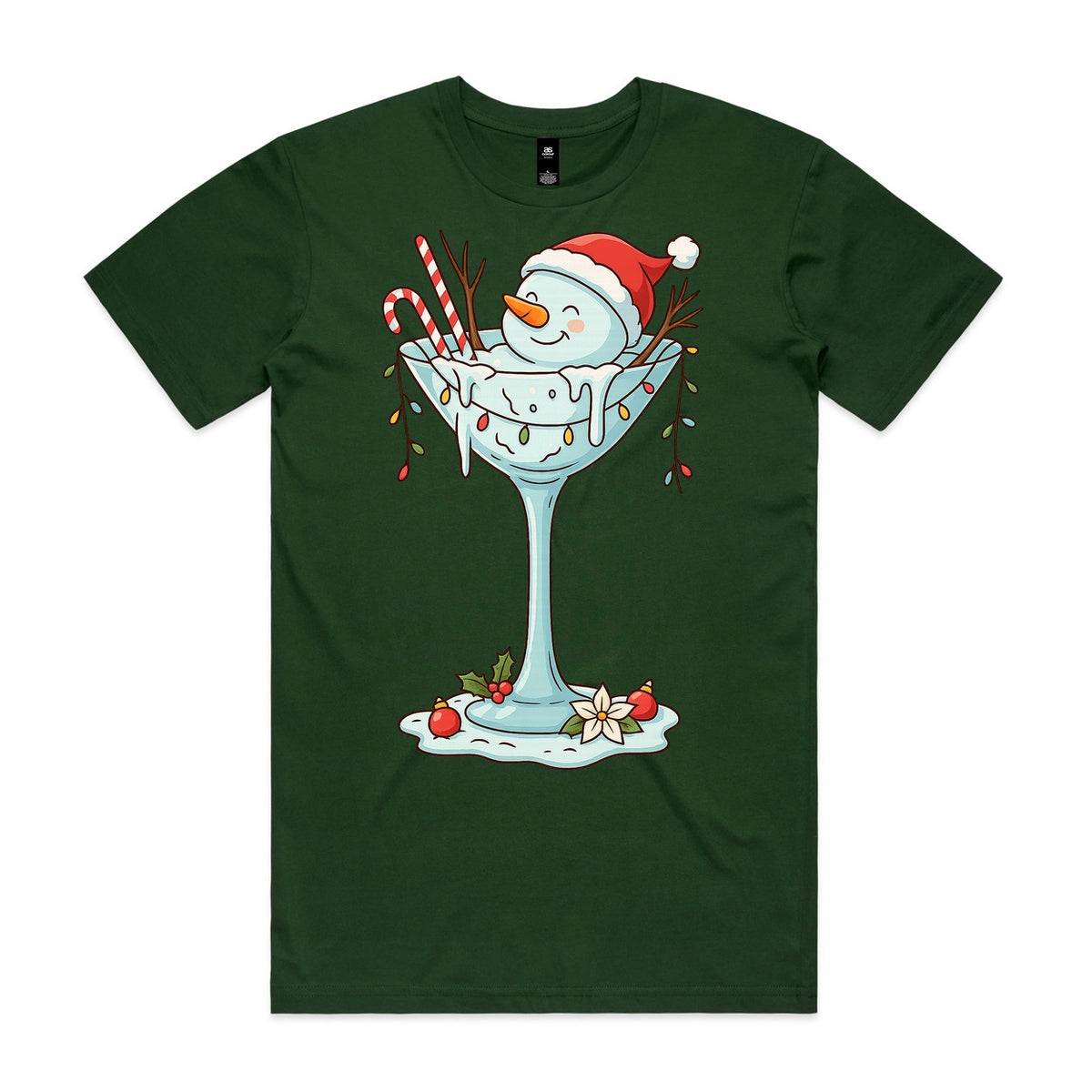 Melted Martini Snowman T-Shirt