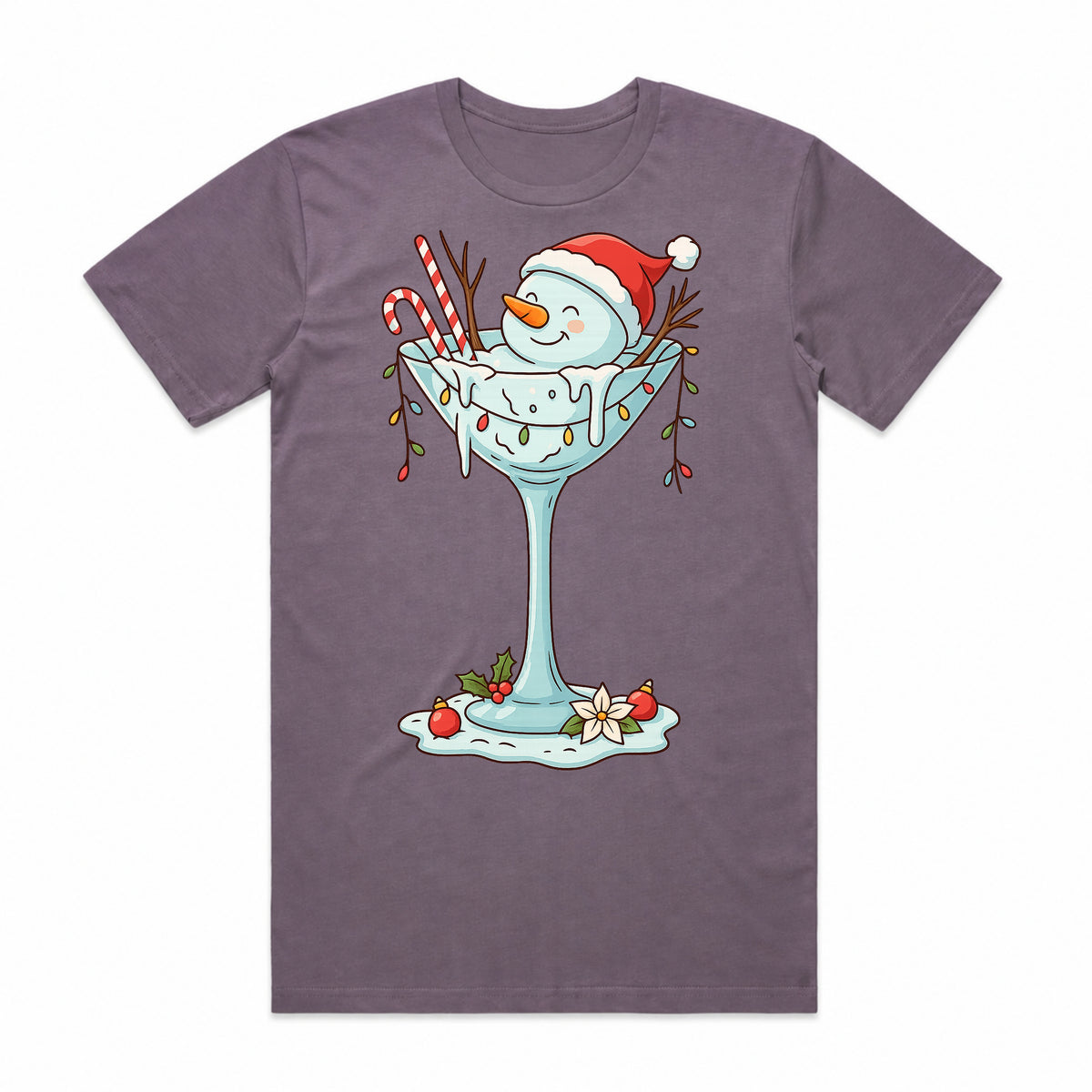 Melted Martini Snowman T-Shirt