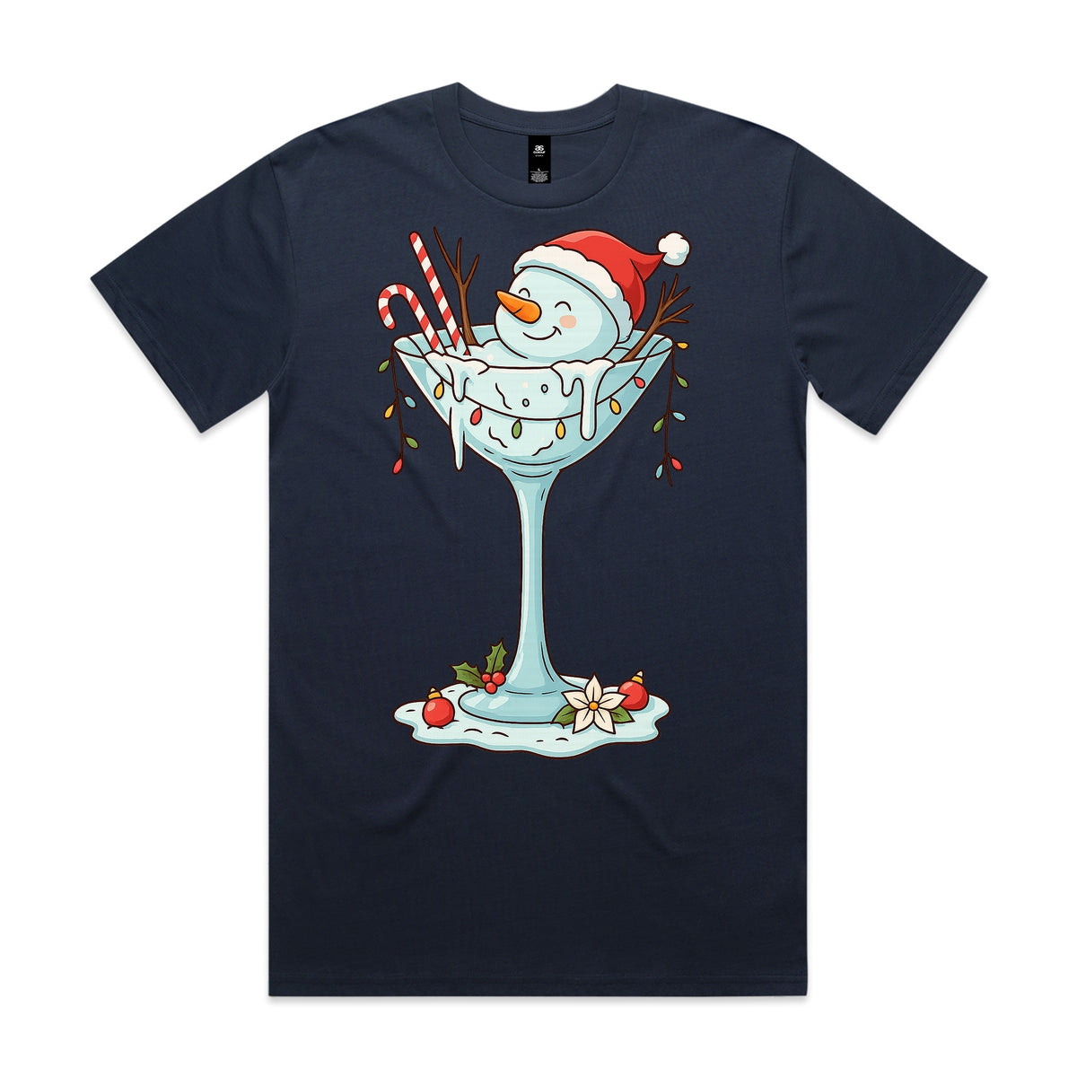 Melted Martini Snowman T-Shirt