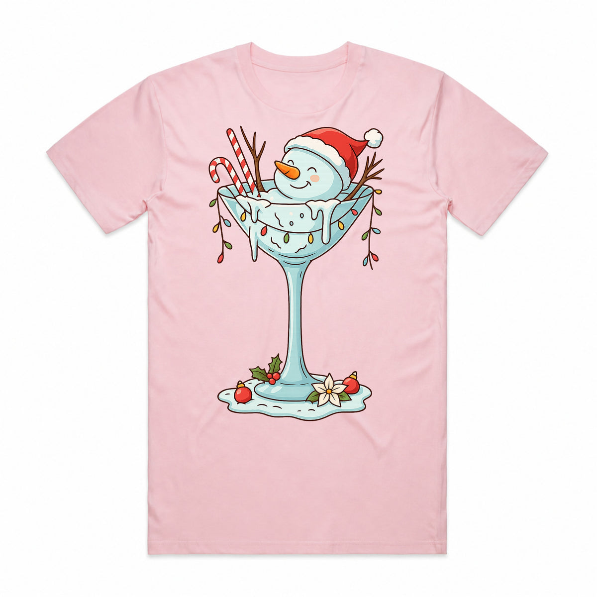 Melted Martini Snowman T-Shirt