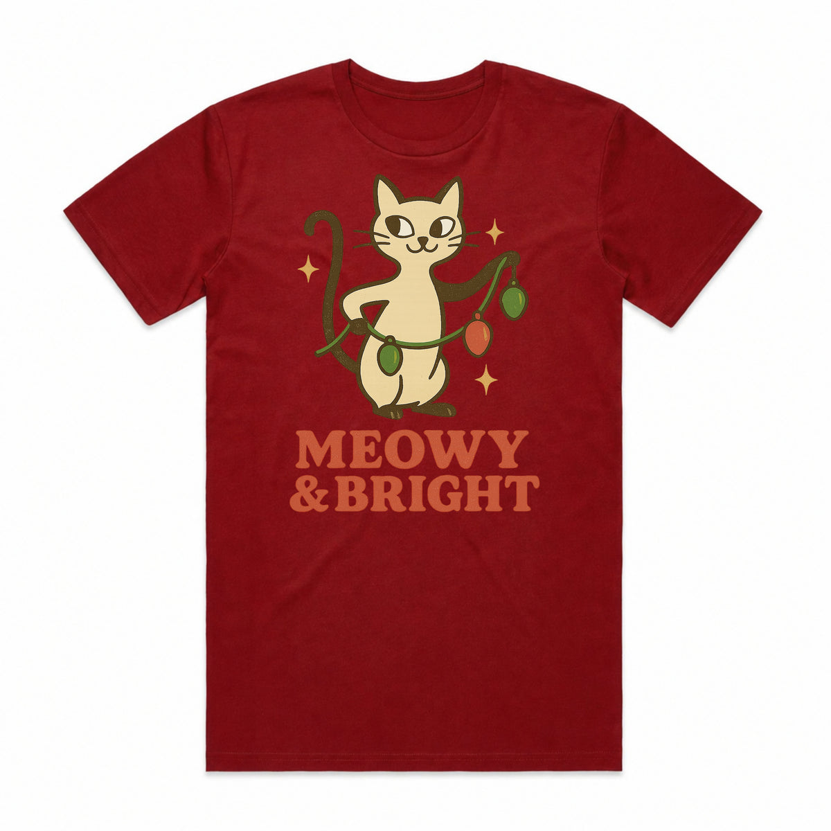 Meowy & Bright Christmas Cat T-Shirt