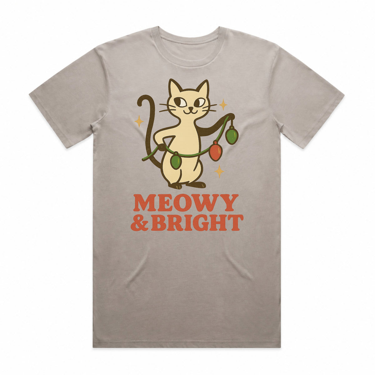 Meowy & Bright Christmas Cat T-Shirt