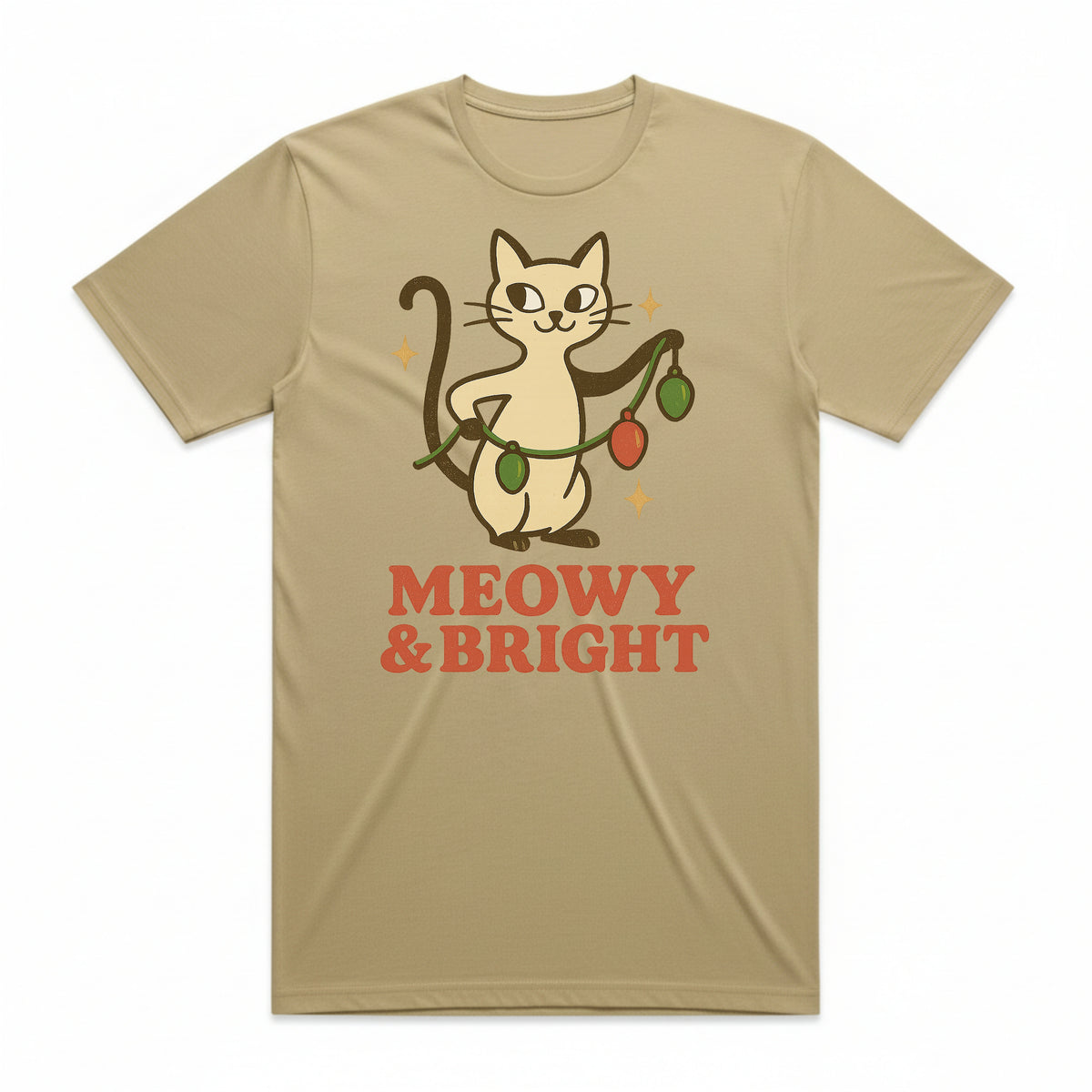 Meowy & Bright Christmas Cat T-Shirt