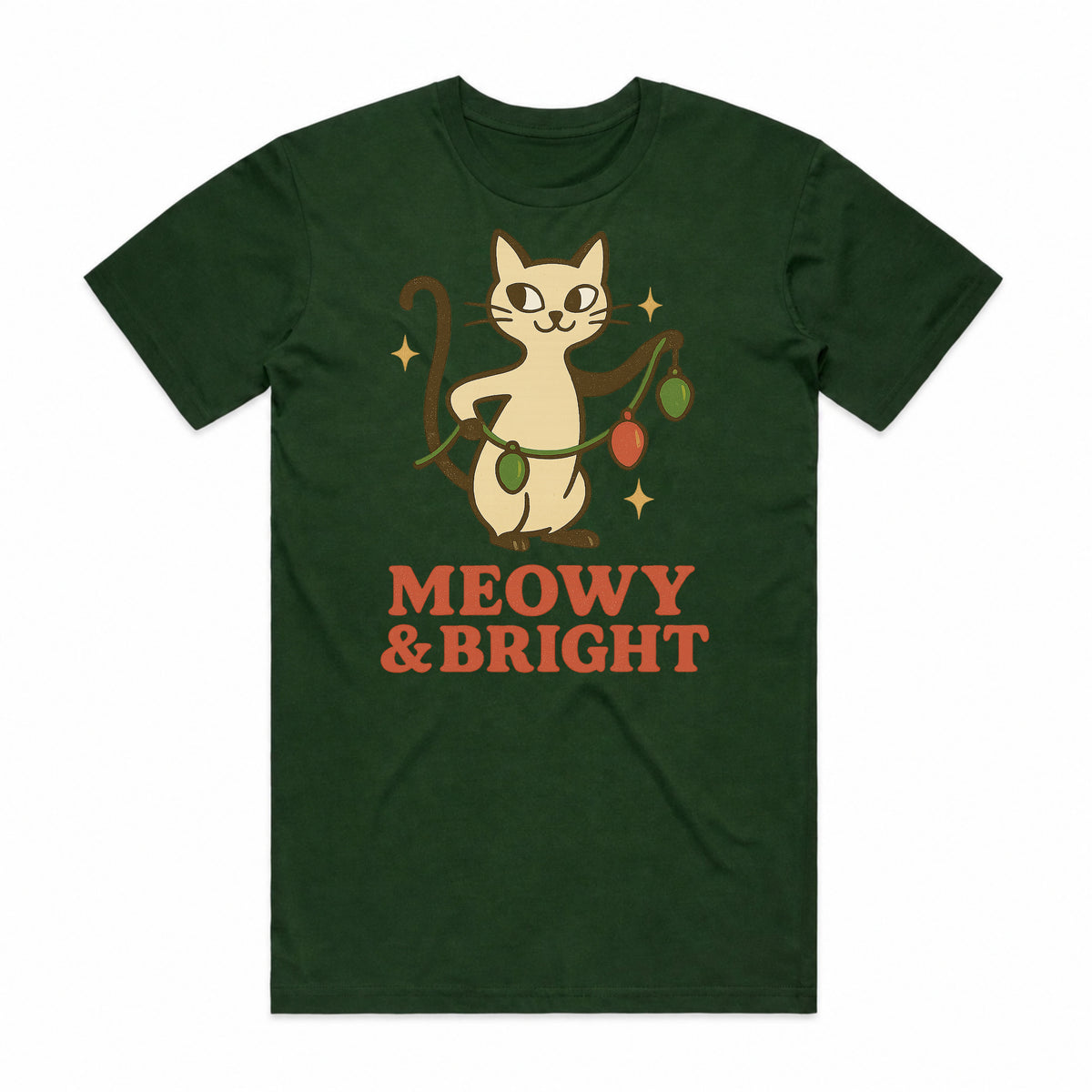 Meowy & Bright Christmas Cat T-Shirt