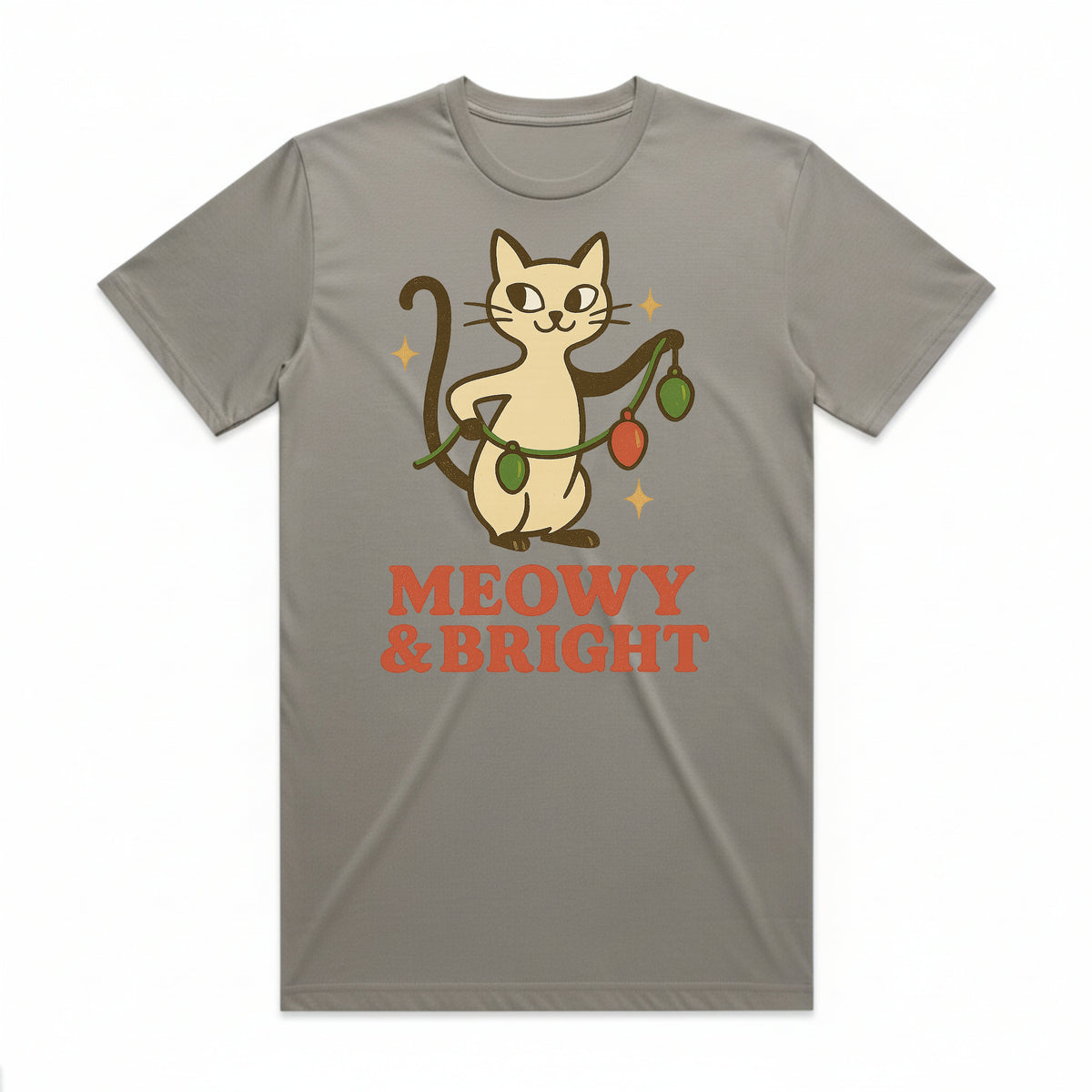 Meowy & Bright Christmas Cat T-Shirt