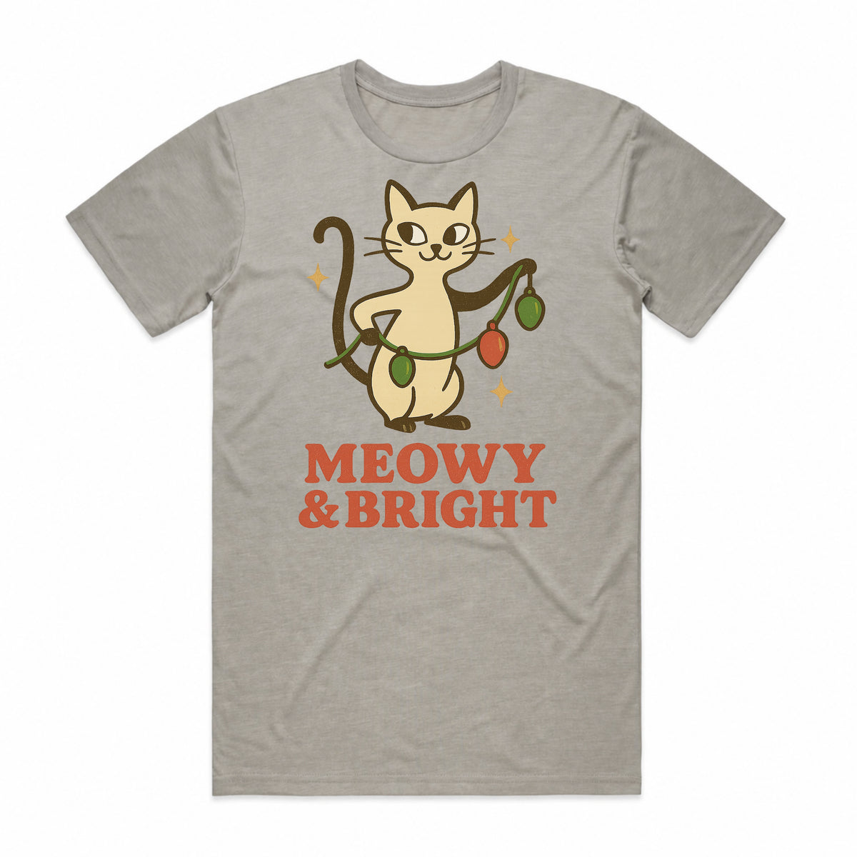 Meowy & Bright Christmas Cat T-Shirt