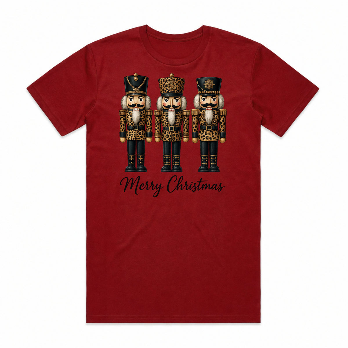 Merry Christmas Leopard Nutcrackers T-Shirt