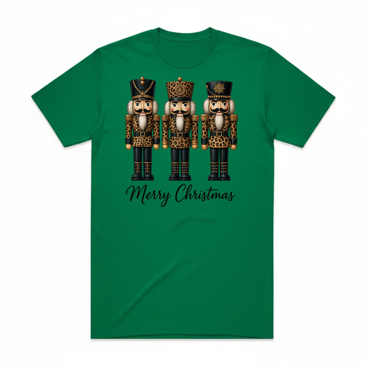 Merry Christmas Leopard Nutcrackers T-Shirt