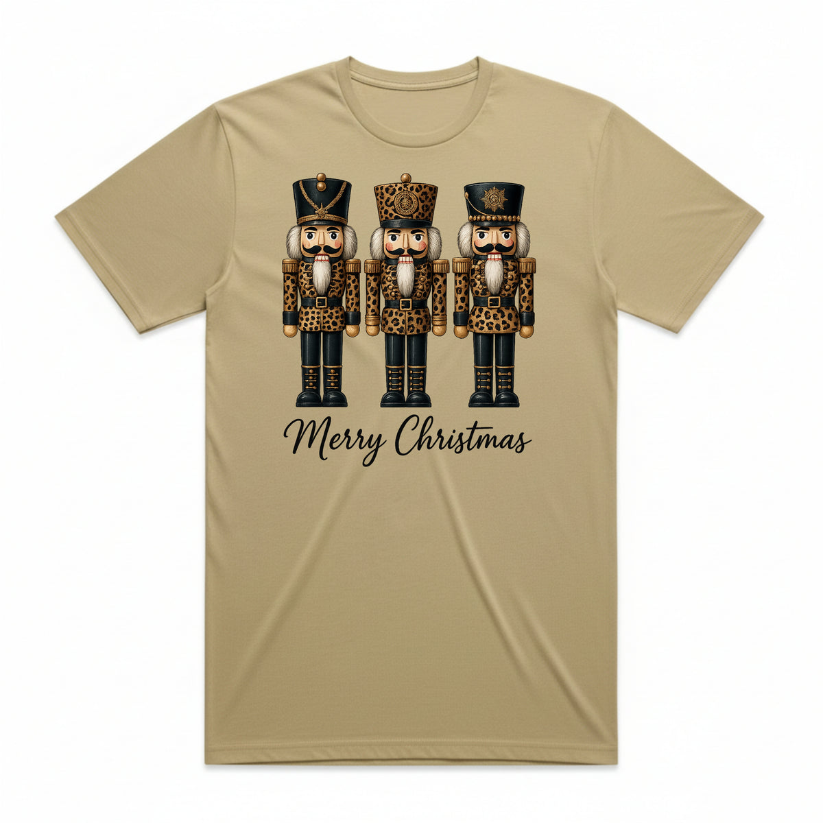 Merry Christmas Leopard Nutcrackers T-Shirt