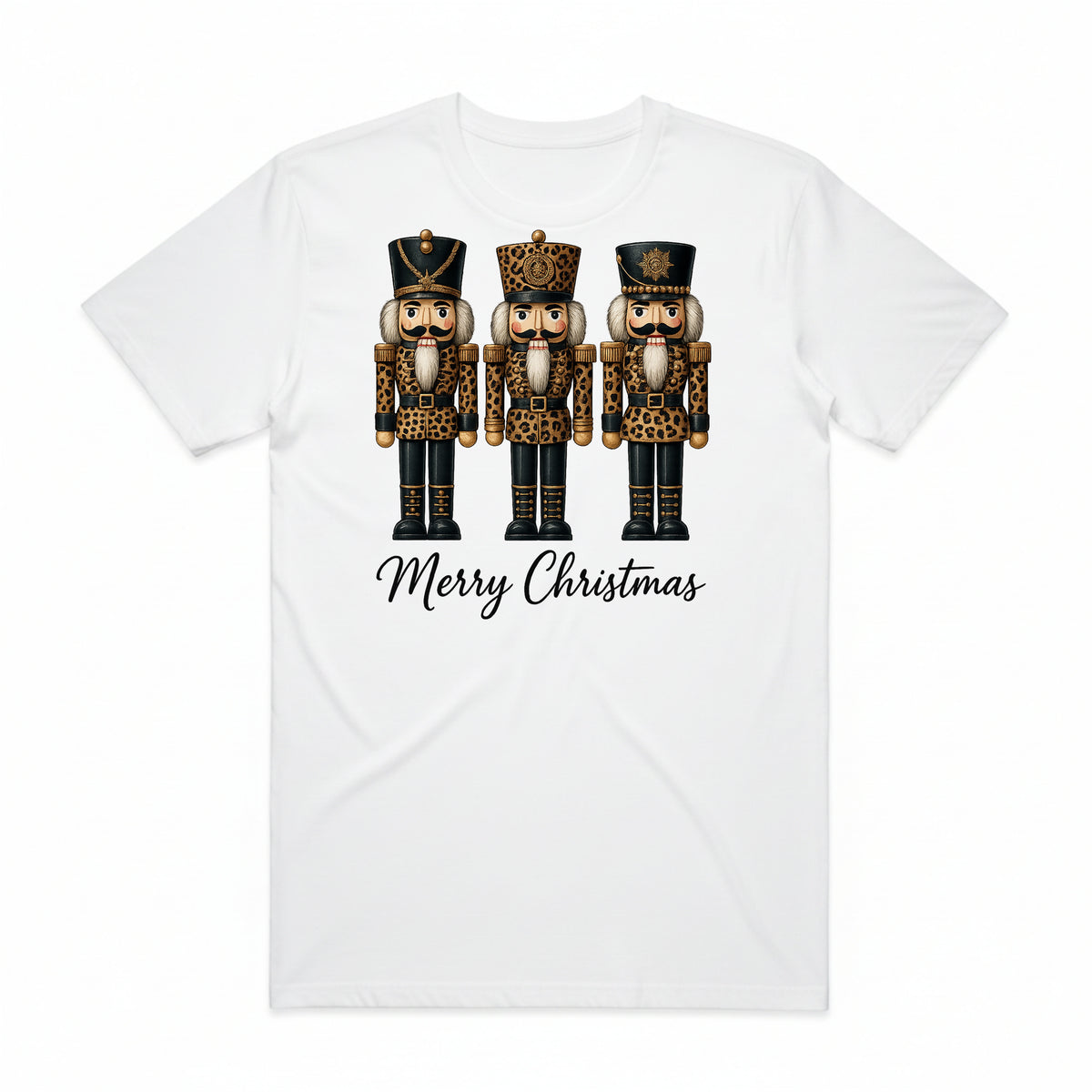 Merry Christmas Leopard Nutcrackers T-Shirt