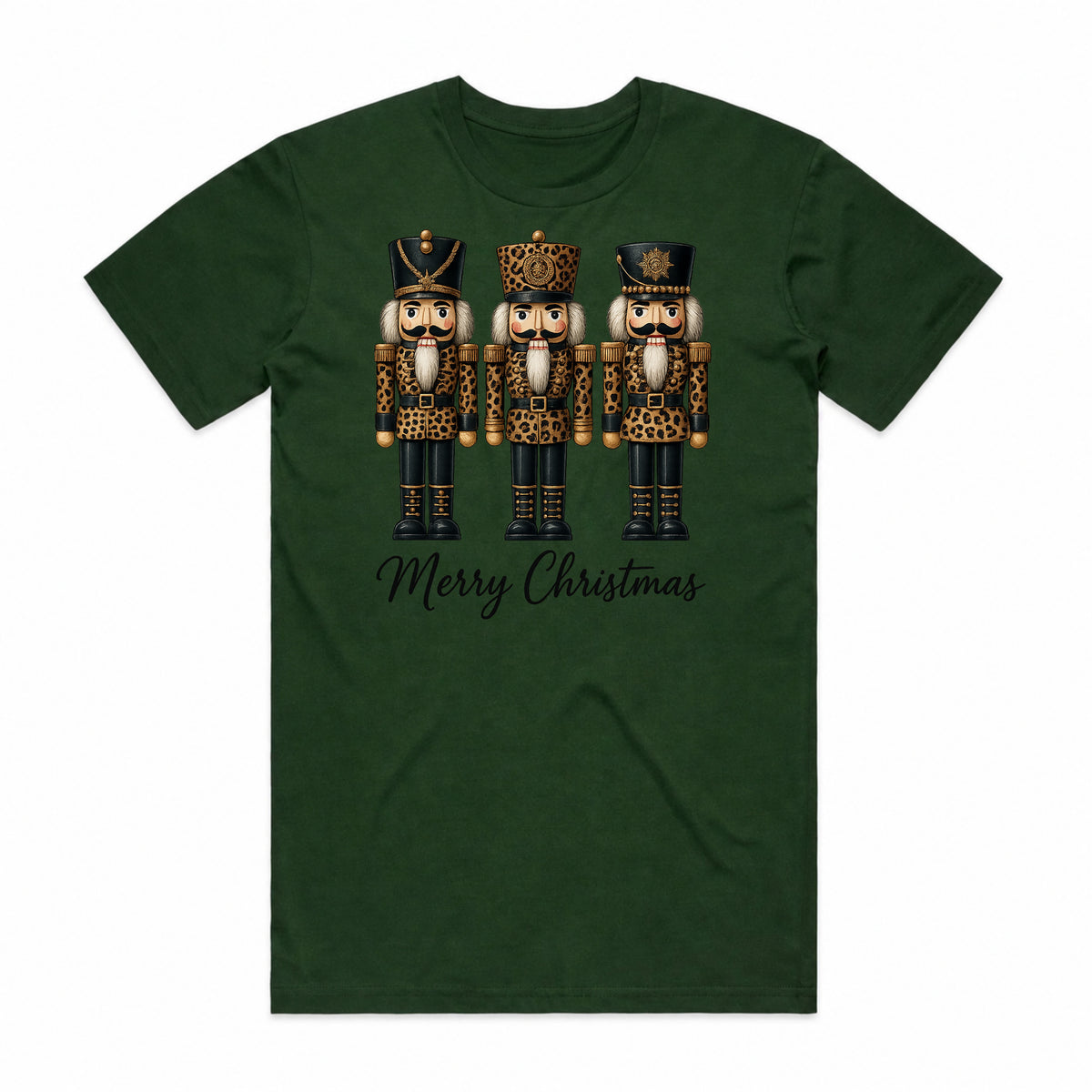Merry Christmas Leopard Nutcrackers T-Shirt