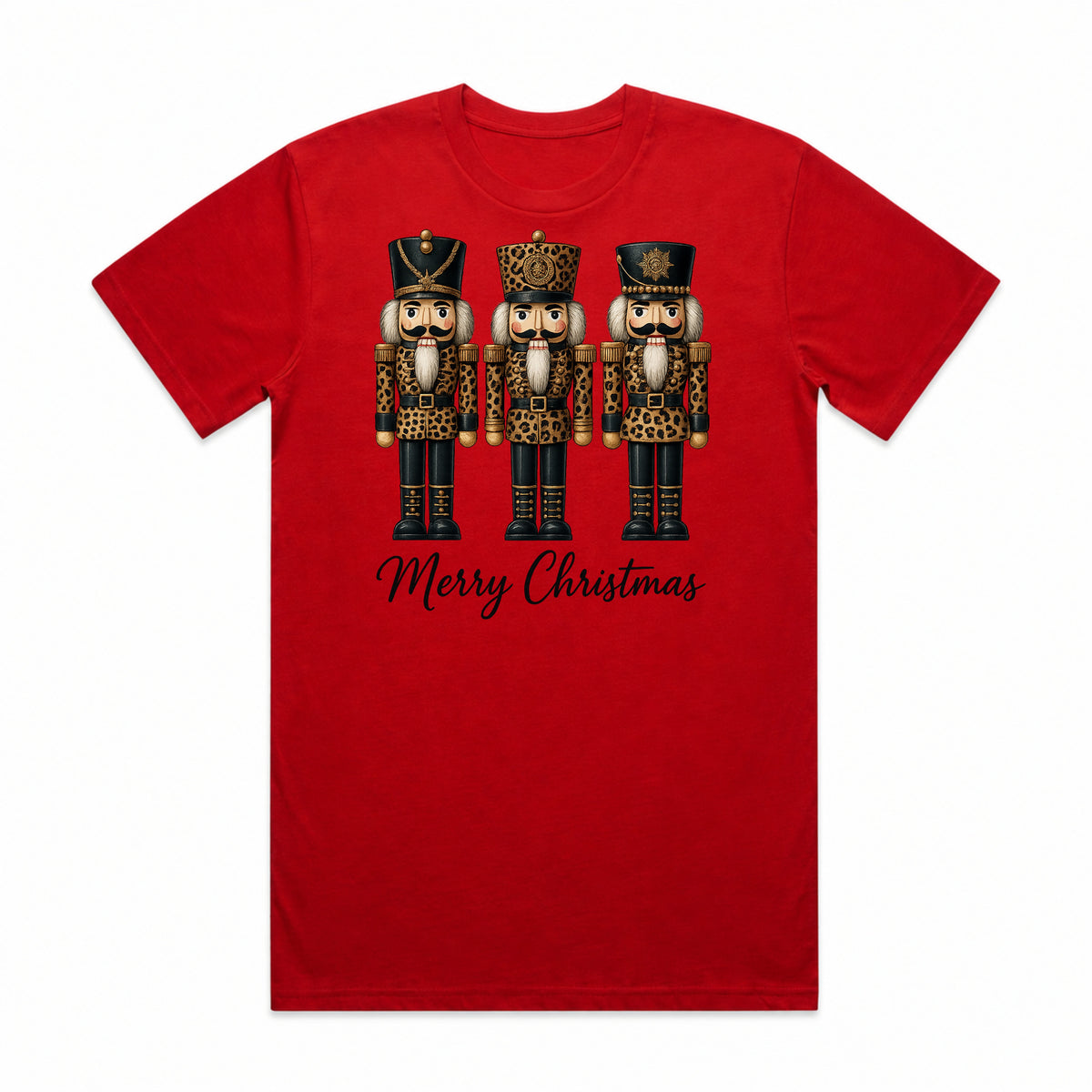 Merry Christmas Leopard Nutcrackers T-Shirt