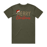 Merry Christmas Leopard Print T-Shirt