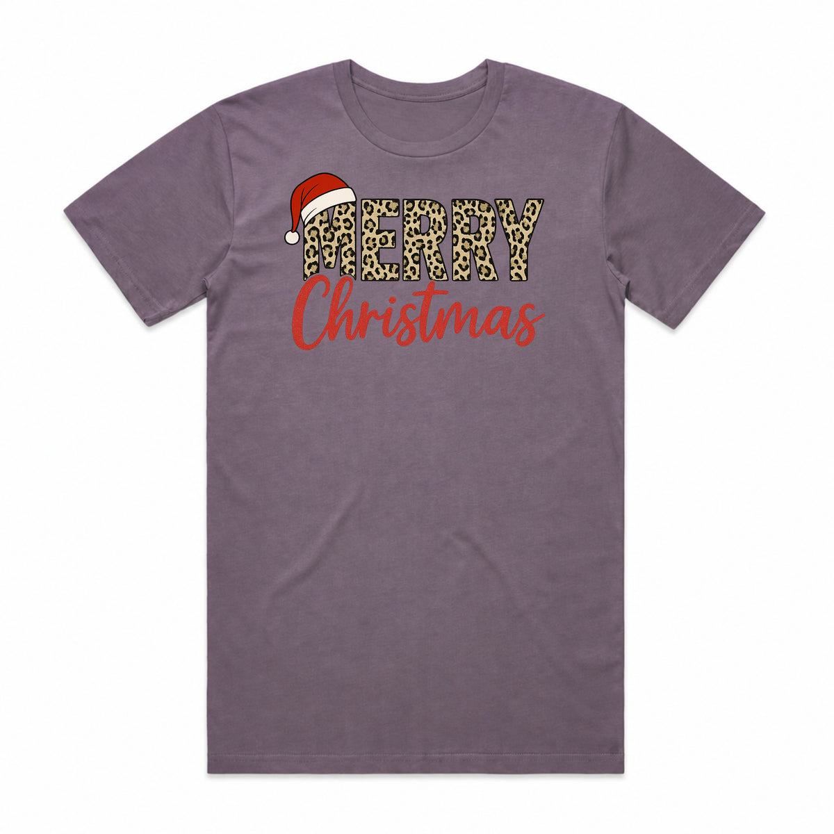 Merry Christmas Leopard Print T-Shirt