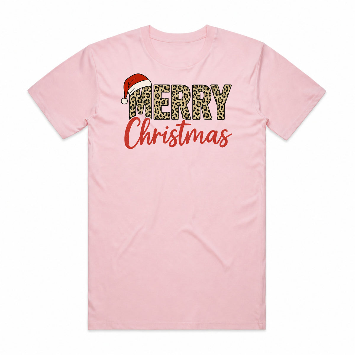 Merry Christmas Leopard Print T-Shirt