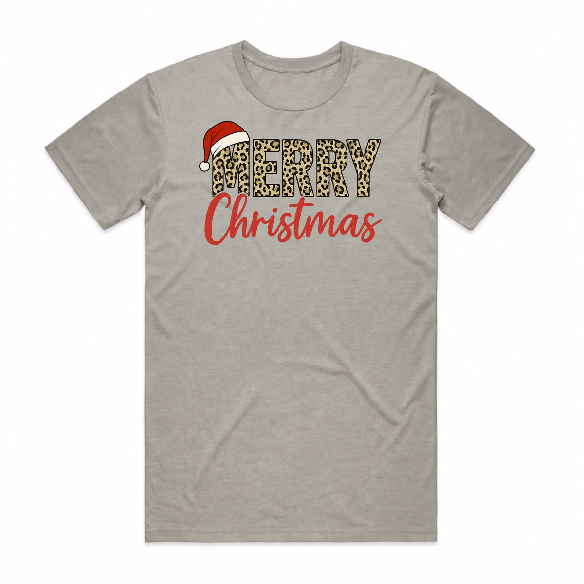 Merry Christmas Leopard Print T-Shirt