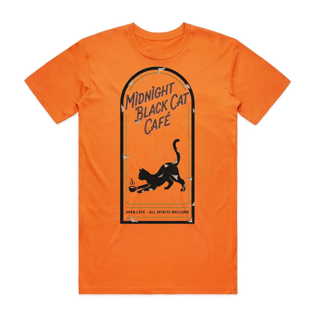Midnight Black Cat Cafe T-Shirt - Pumpkin Patch
