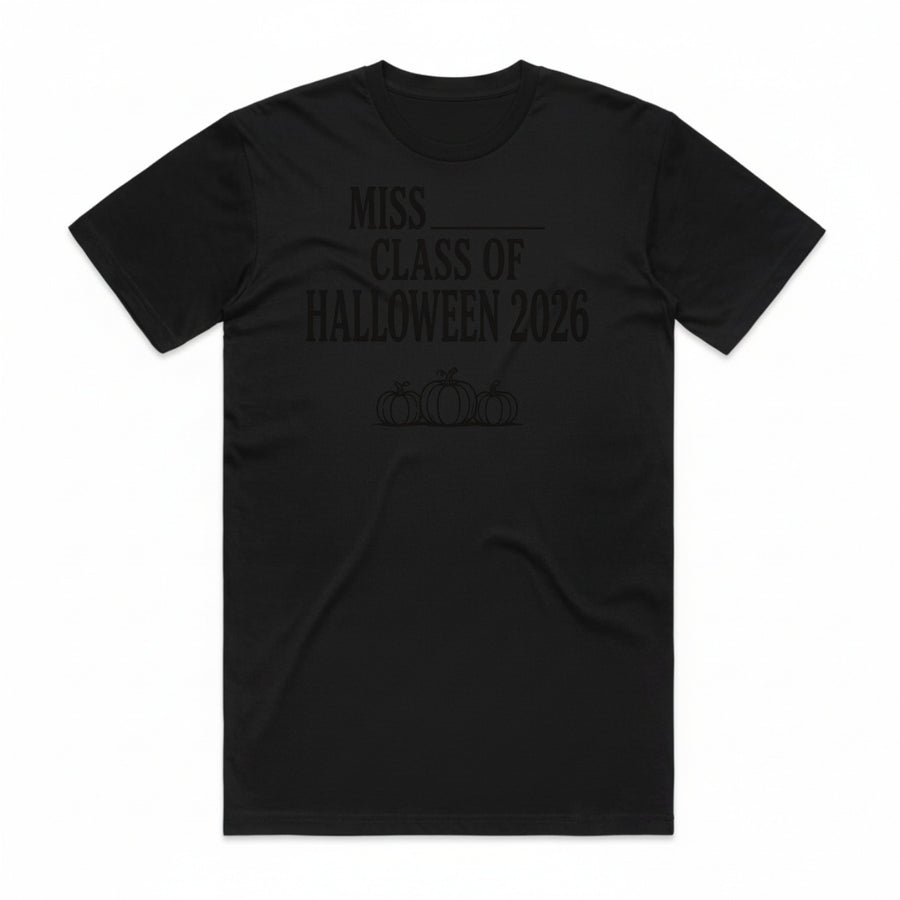 Miss Class Of Halloween 2026 T-Shirt - Black Cat