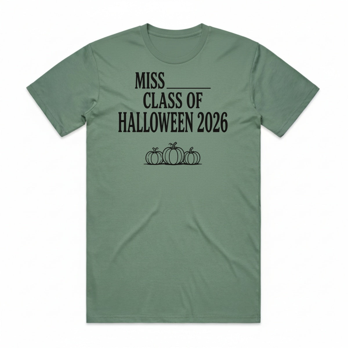 Miss Class Of Halloween 2026 T-Shirt - Swamp Zombie