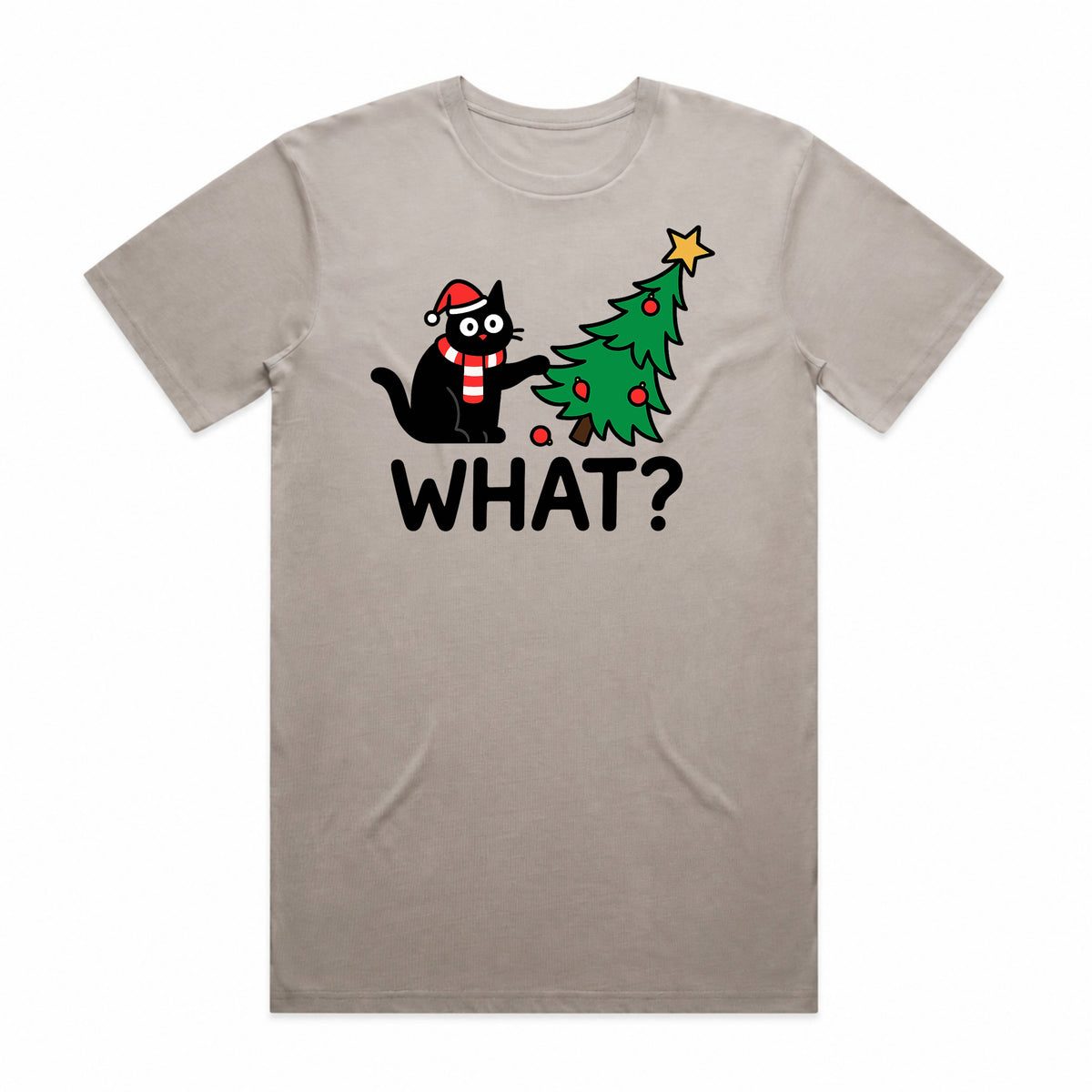 Naughty Cat Christmas Tree T-Shirt