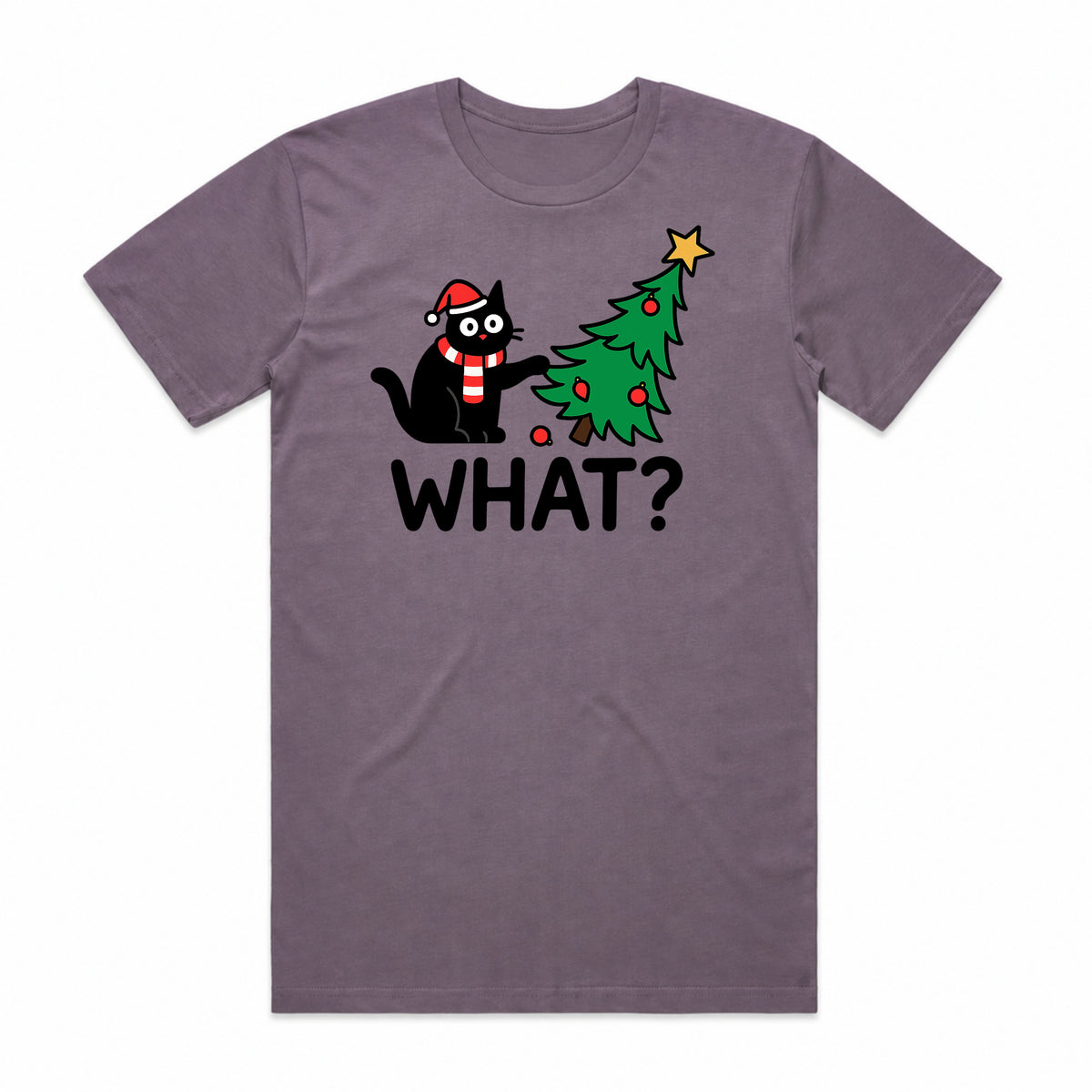 Naughty Cat Christmas Tree T-Shirt