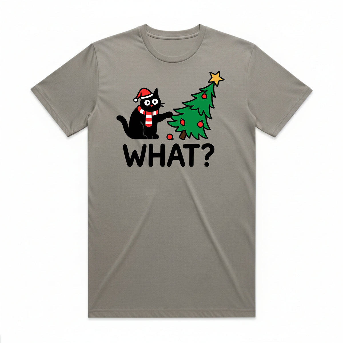 Naughty Cat Christmas Tree T-Shirt