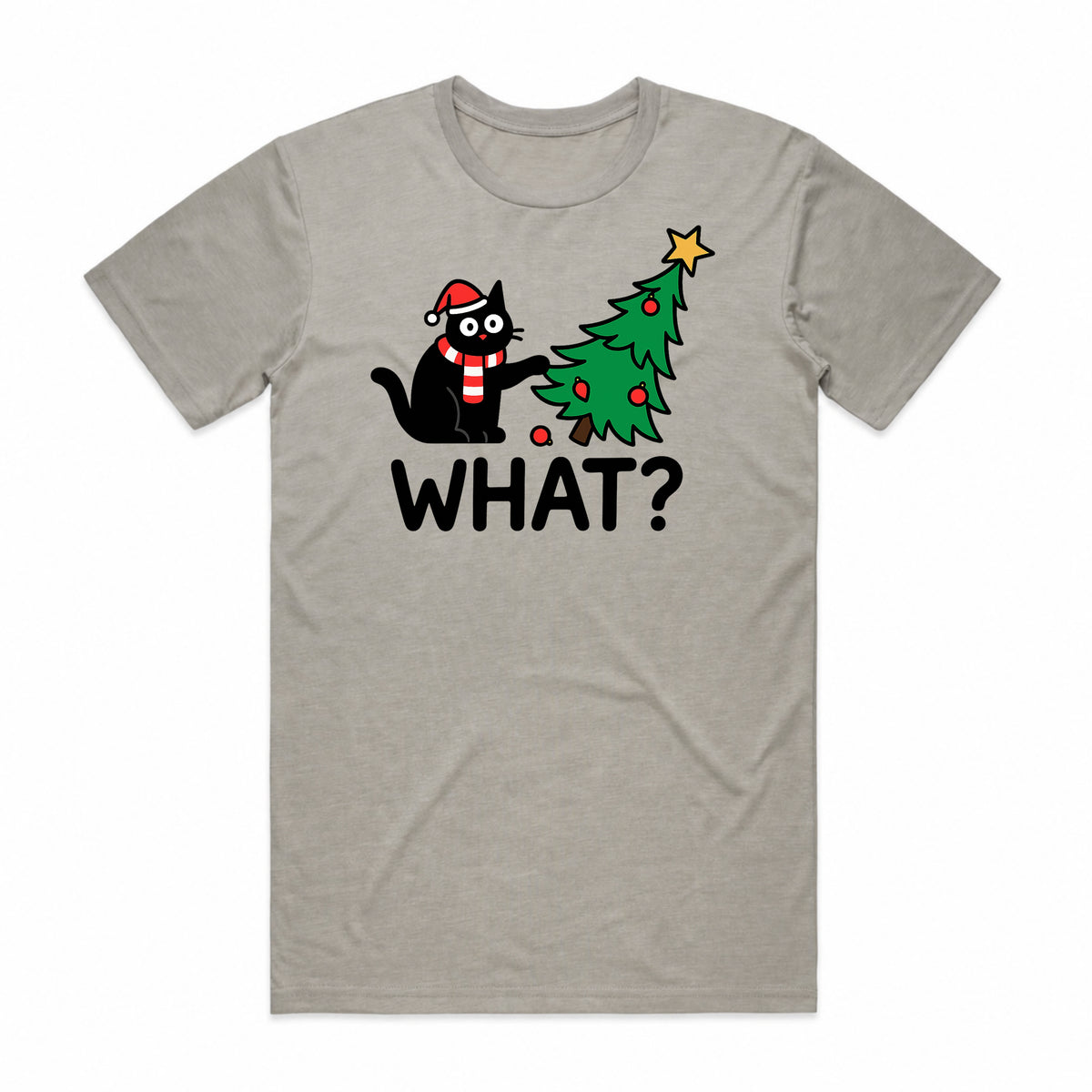 Naughty Cat Christmas Tree T-Shirt
