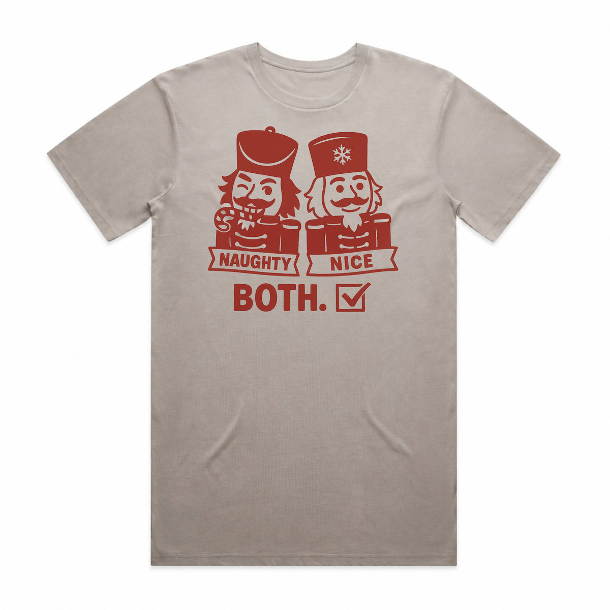 Naughty Nice Both Nutcracker Christmas T-Shirt