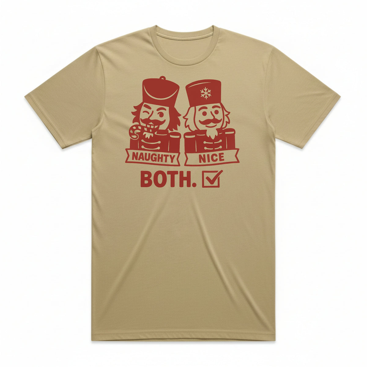 Naughty Nice Both Nutcracker Christmas T-Shirt