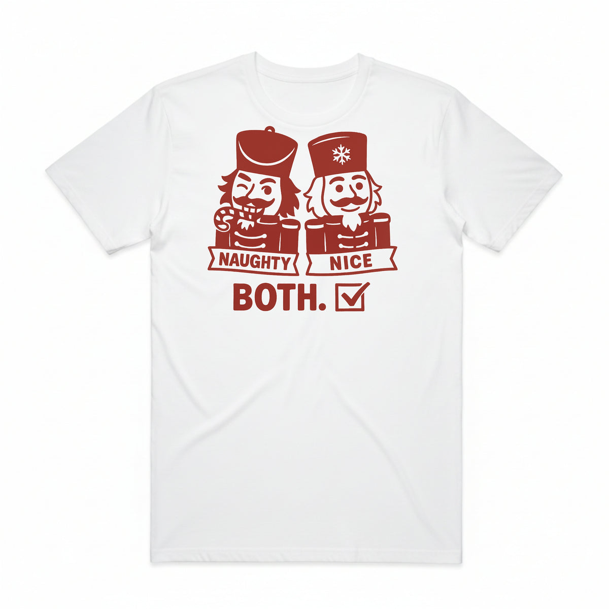 Naughty Nice Both Nutcracker Christmas T-Shirt