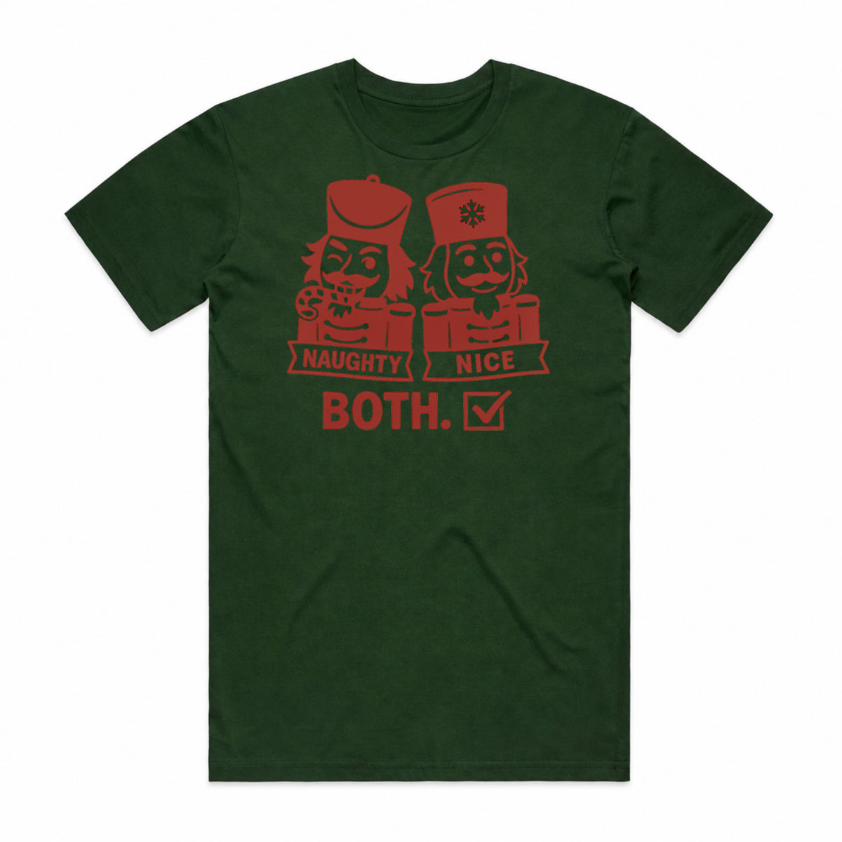 Naughty Nice Both Nutcracker Christmas T-Shirt
