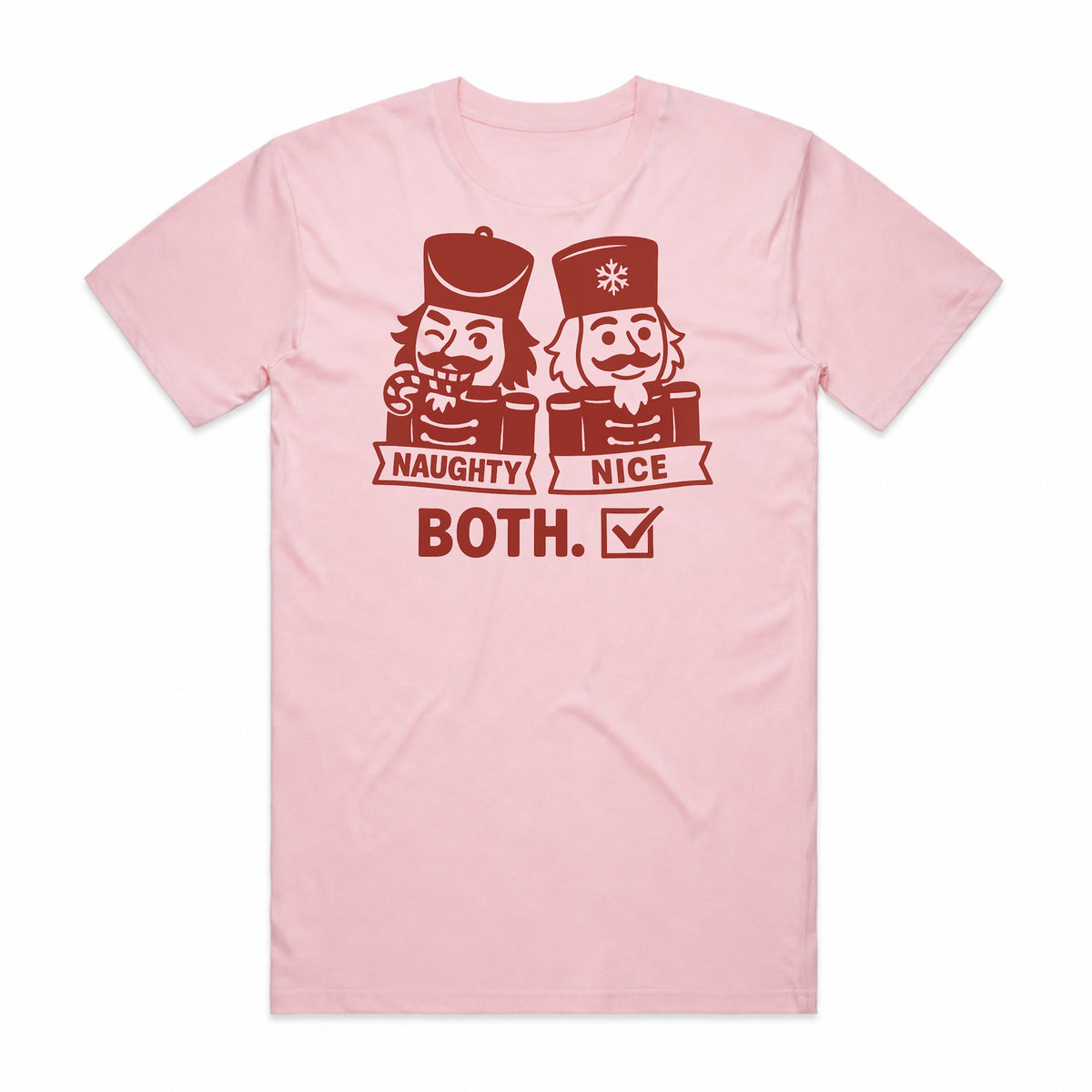 Naughty Nice Both Nutcracker Christmas T-Shirt