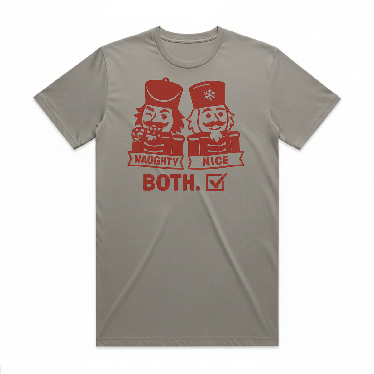 Naughty Nice Both Nutcracker Christmas T-Shirt
