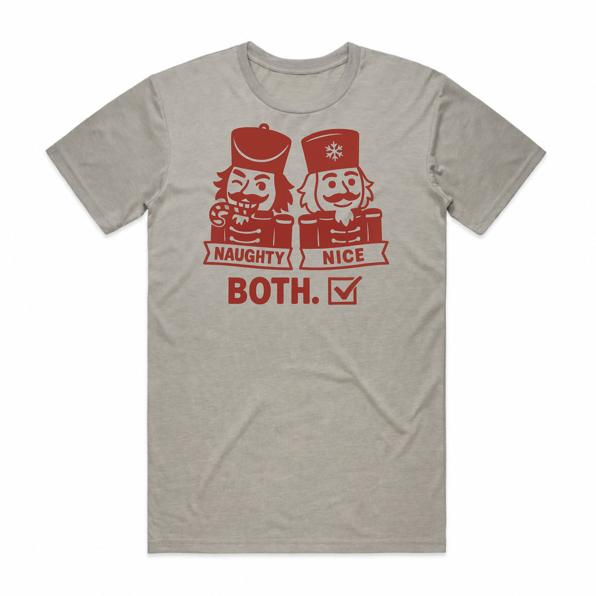 Naughty Nice Both Nutcracker Christmas T-Shirt