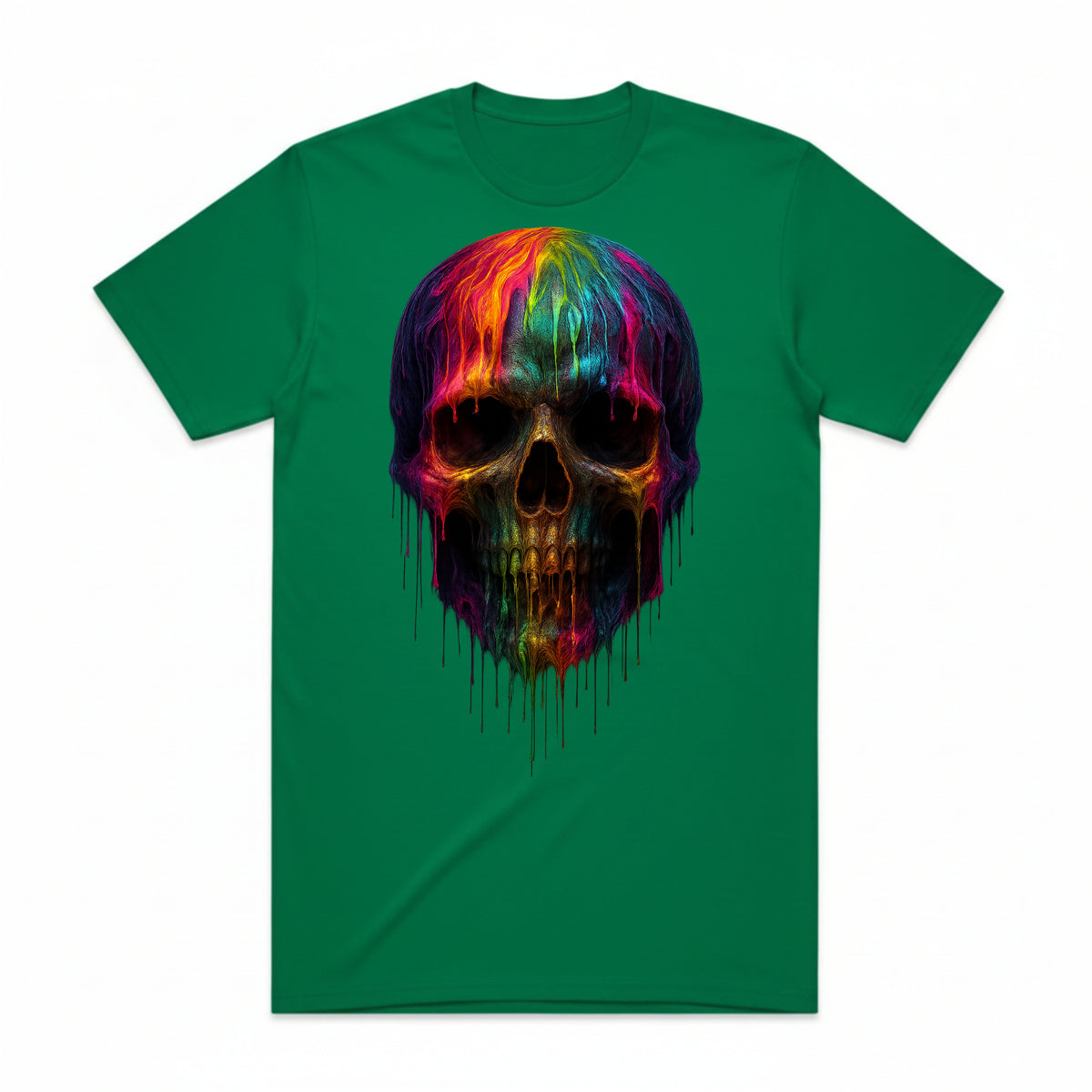Neon Skull Drip T-Shirt