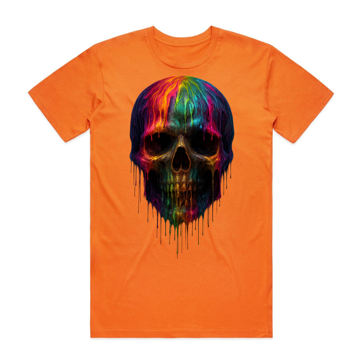 Neon Skull Drip T-Shirt