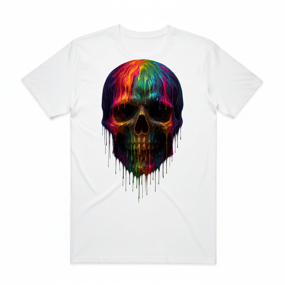 Neon Skull Drip T-Shirt