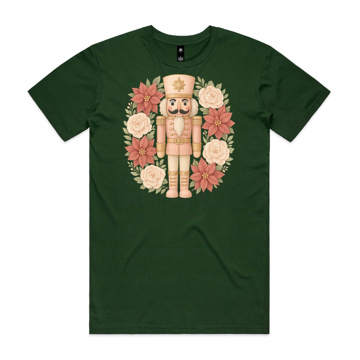 Nutcracker Poinsettia Wreath T-Shirt