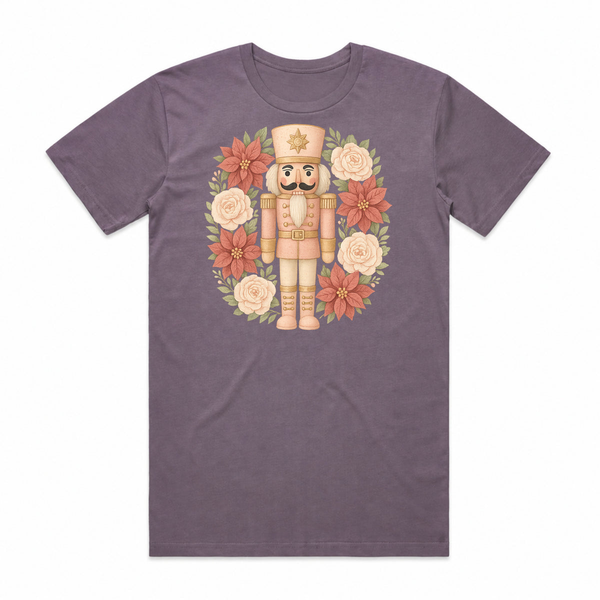 Nutcracker Poinsettia Wreath T-Shirt