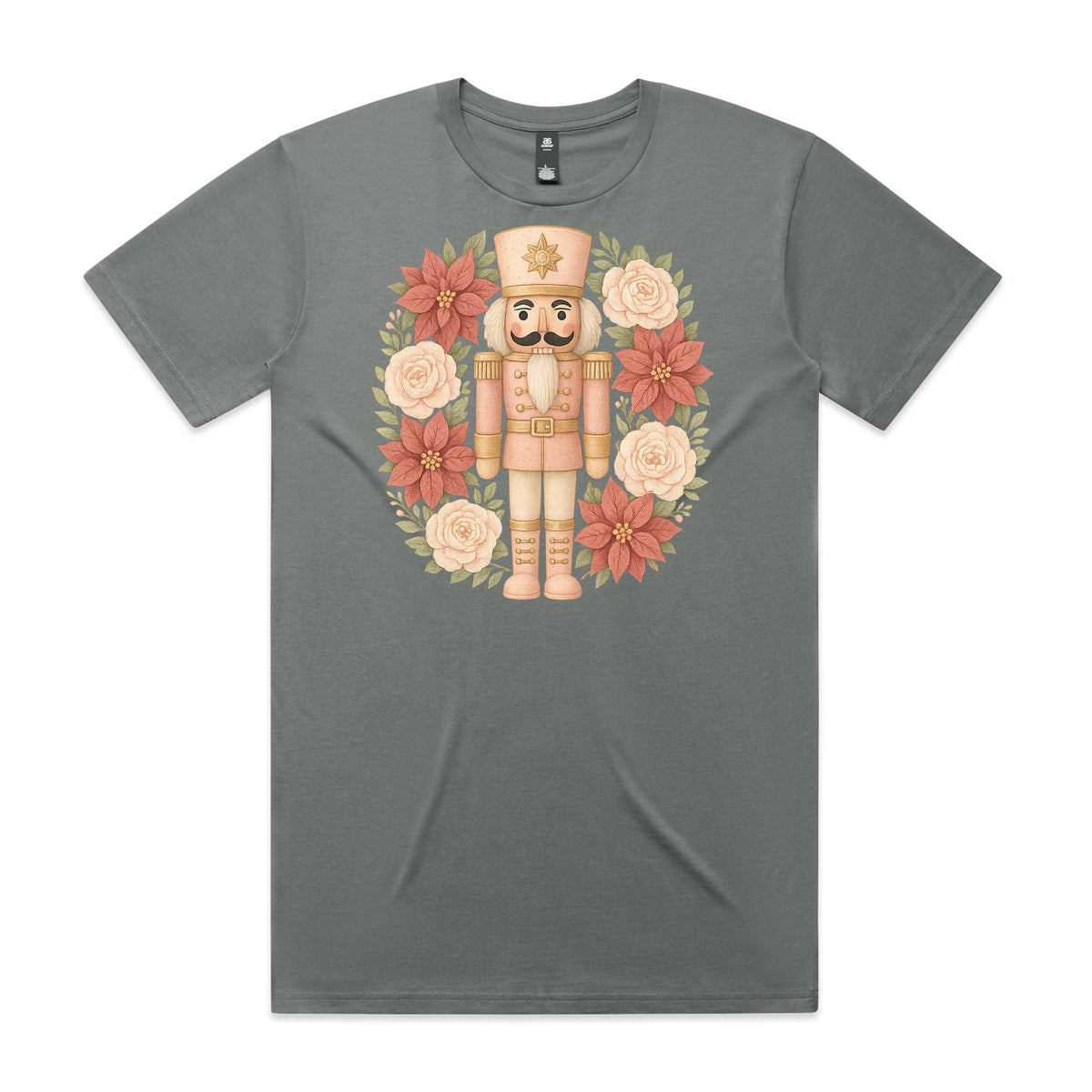 Nutcracker Poinsettia Wreath T-Shirt