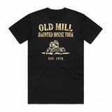 Old Mill Haunted House Tour T-Shirt - Black Cat