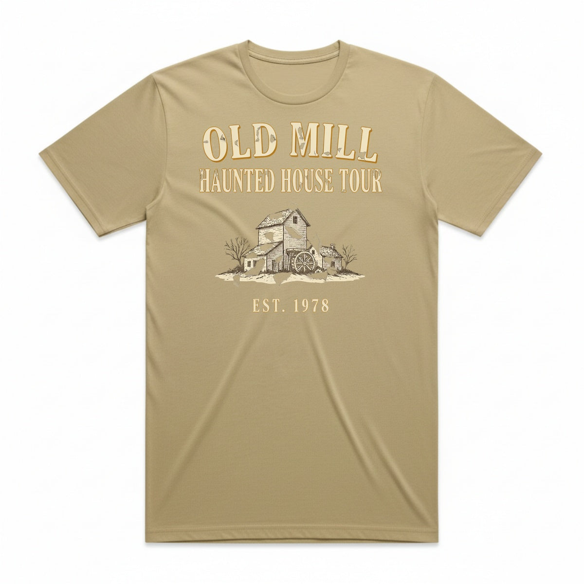 Old Mill Haunted House Tour T-Shirt - Mummy Wrap