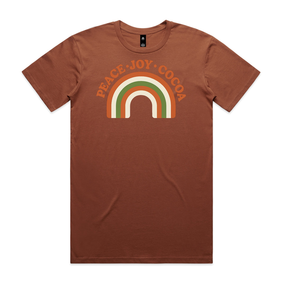 Peace Joy Cocoa Christmas Rainbow T-Shirt
